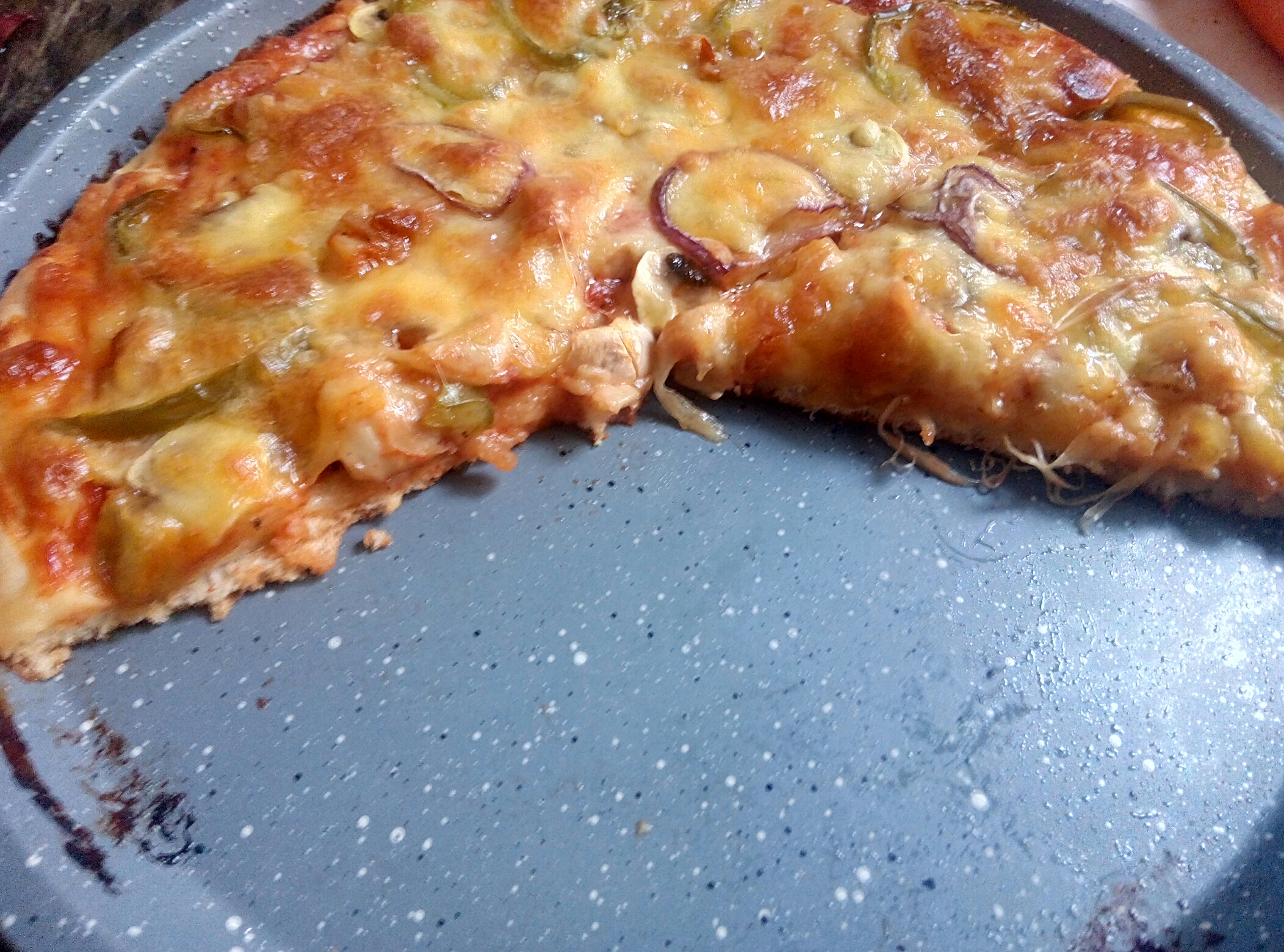 奧爾良香菇雞肉披薩的做法 步骤9