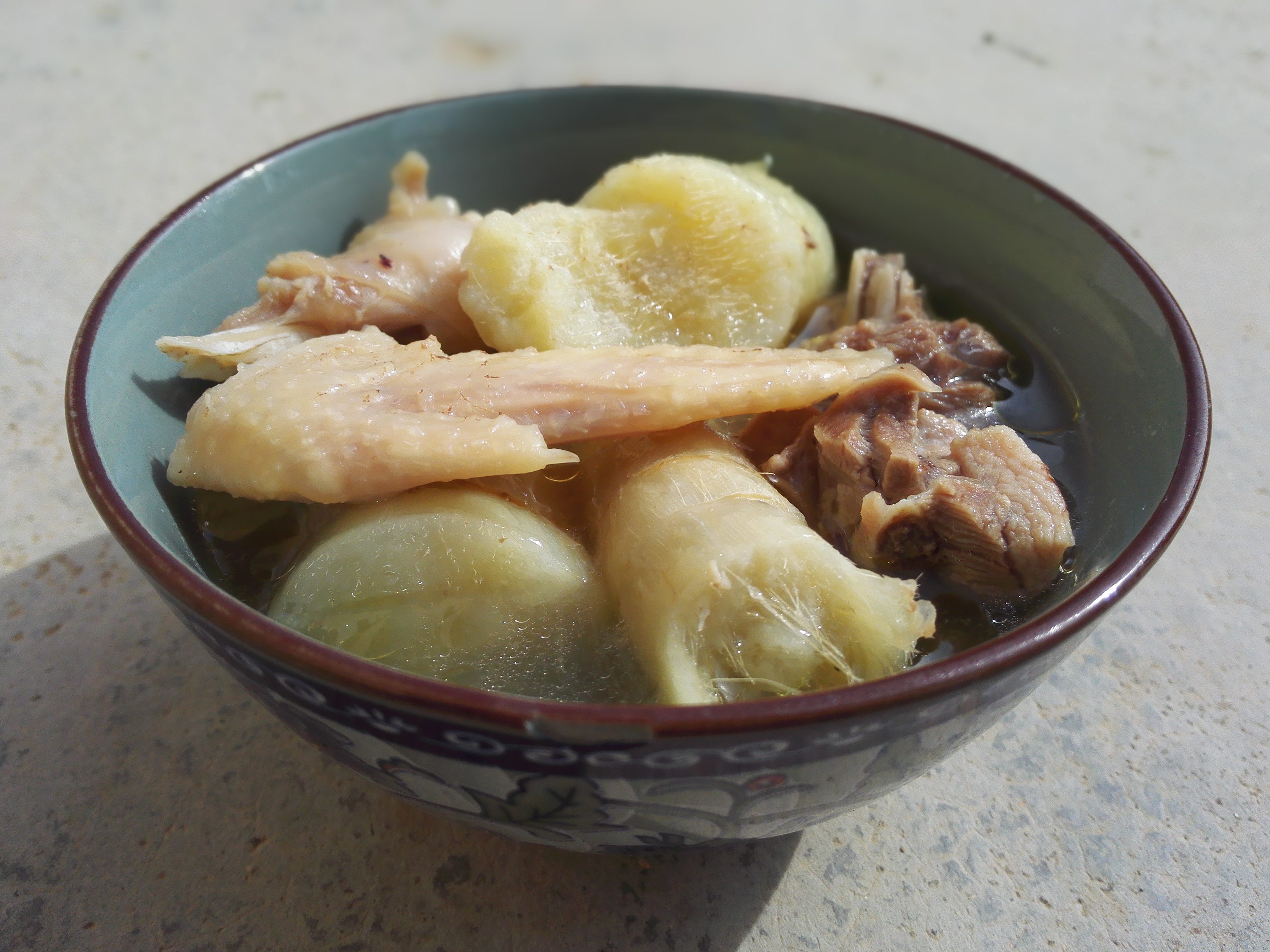 竹節薯炖雞湯的做法 步骤6