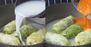 【食材包】茄汁白菜肉卷的做法 步骤3