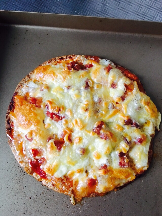 快手披薩……墨西哥薄餅做披薩的做法 步骤5