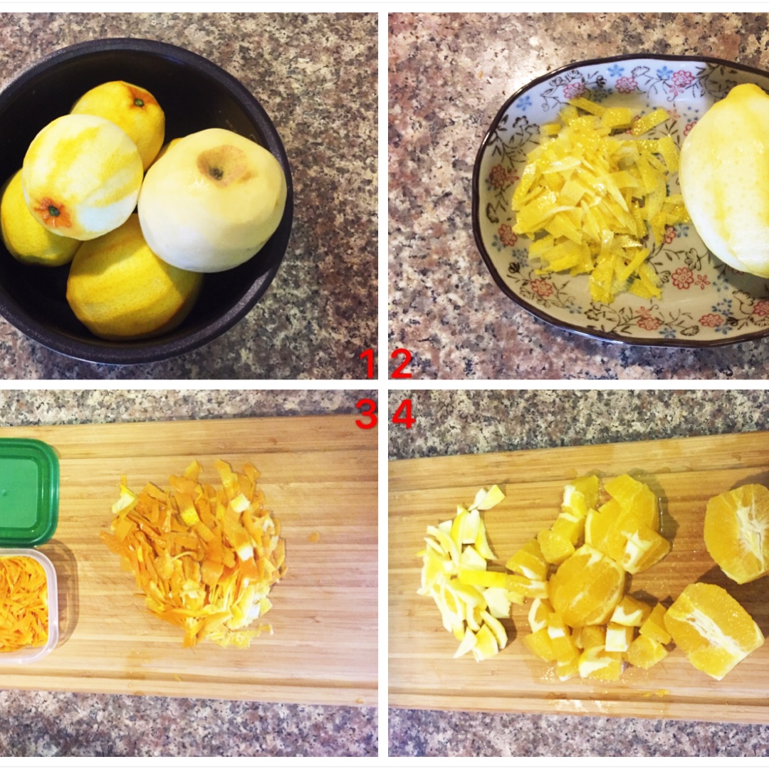 香橙蘋果醬（低糖型、節能制作）的做法 步骤1