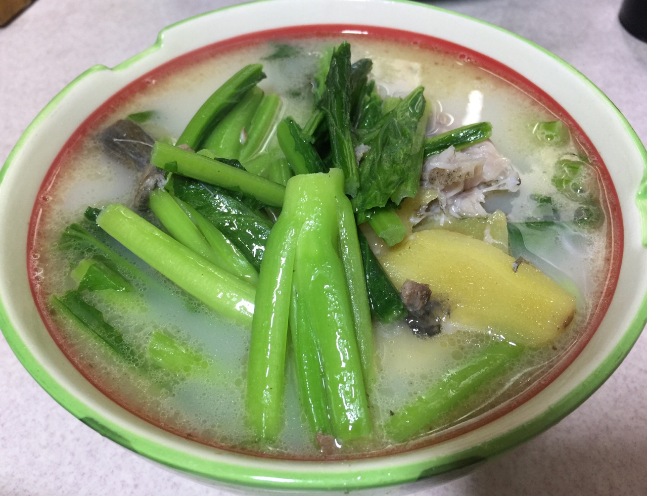 龍骨鯽魚春菜湯的做法 步骤9