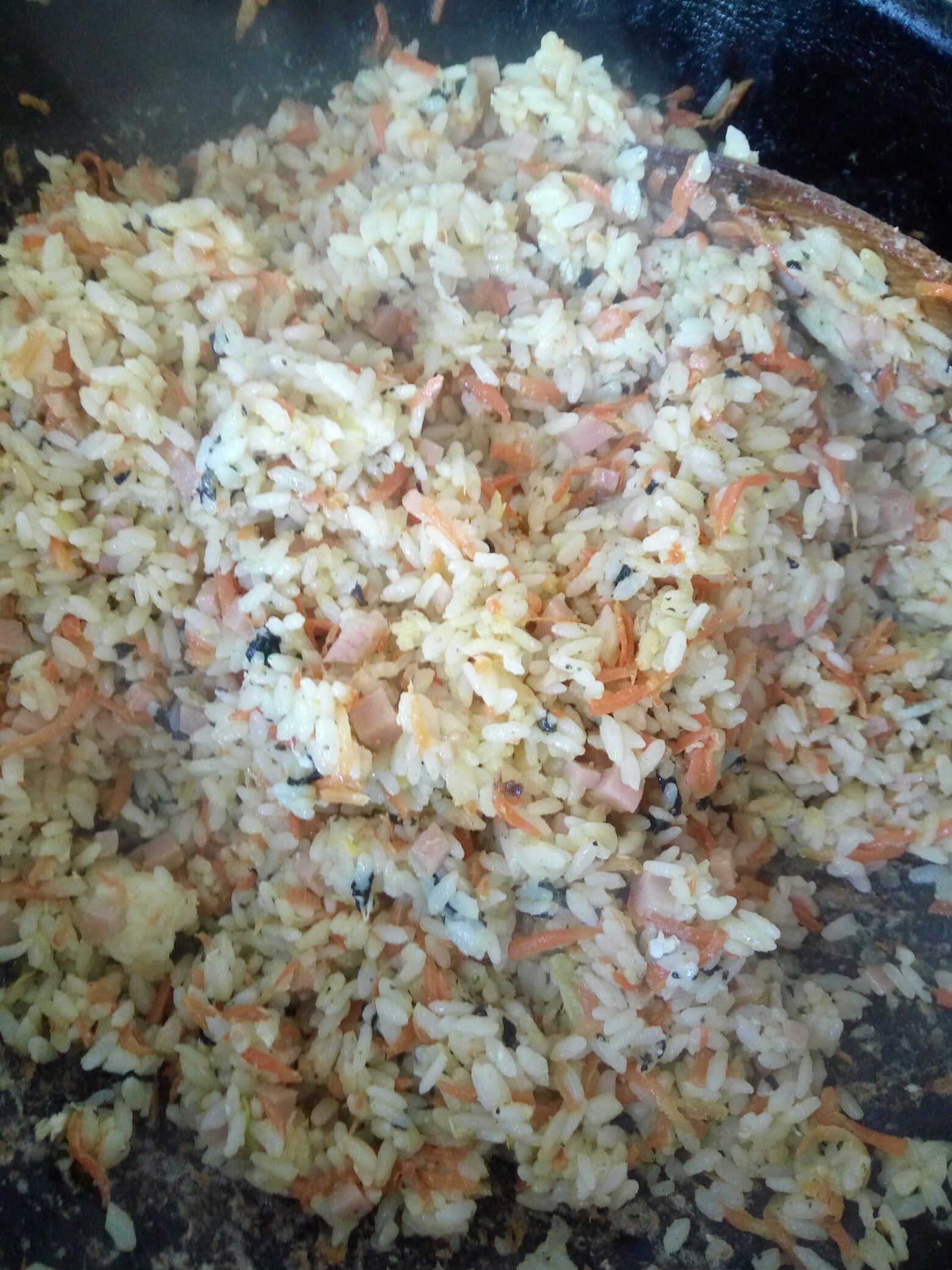 胡蘿卜海苔炒飯的做法 步骤14