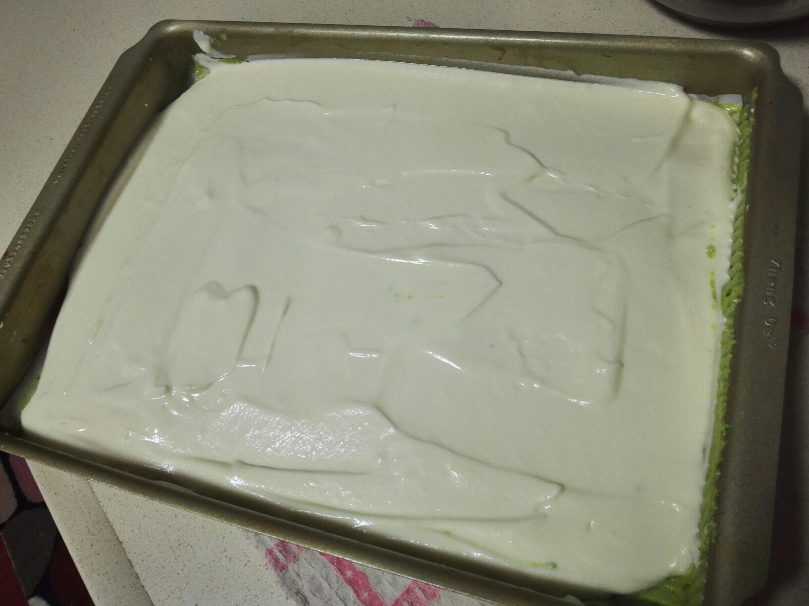 小清新菠菜蛋糕卷的做法 步骤8