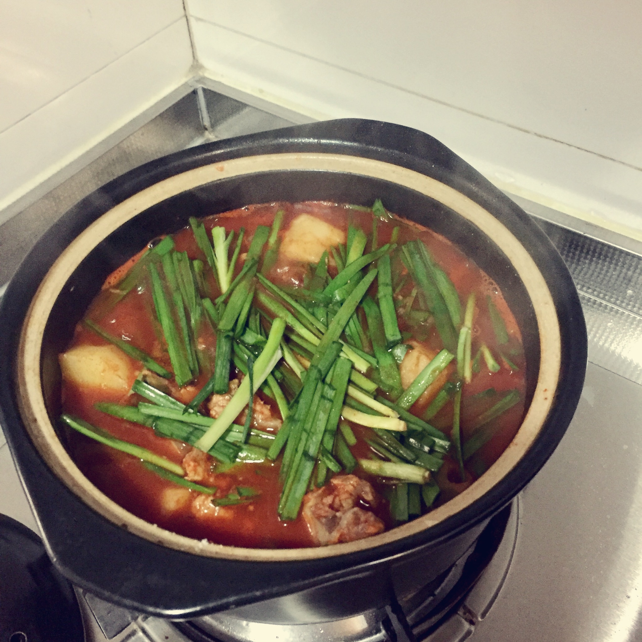 韓國辣土豆排骨湯的做法 步骤7