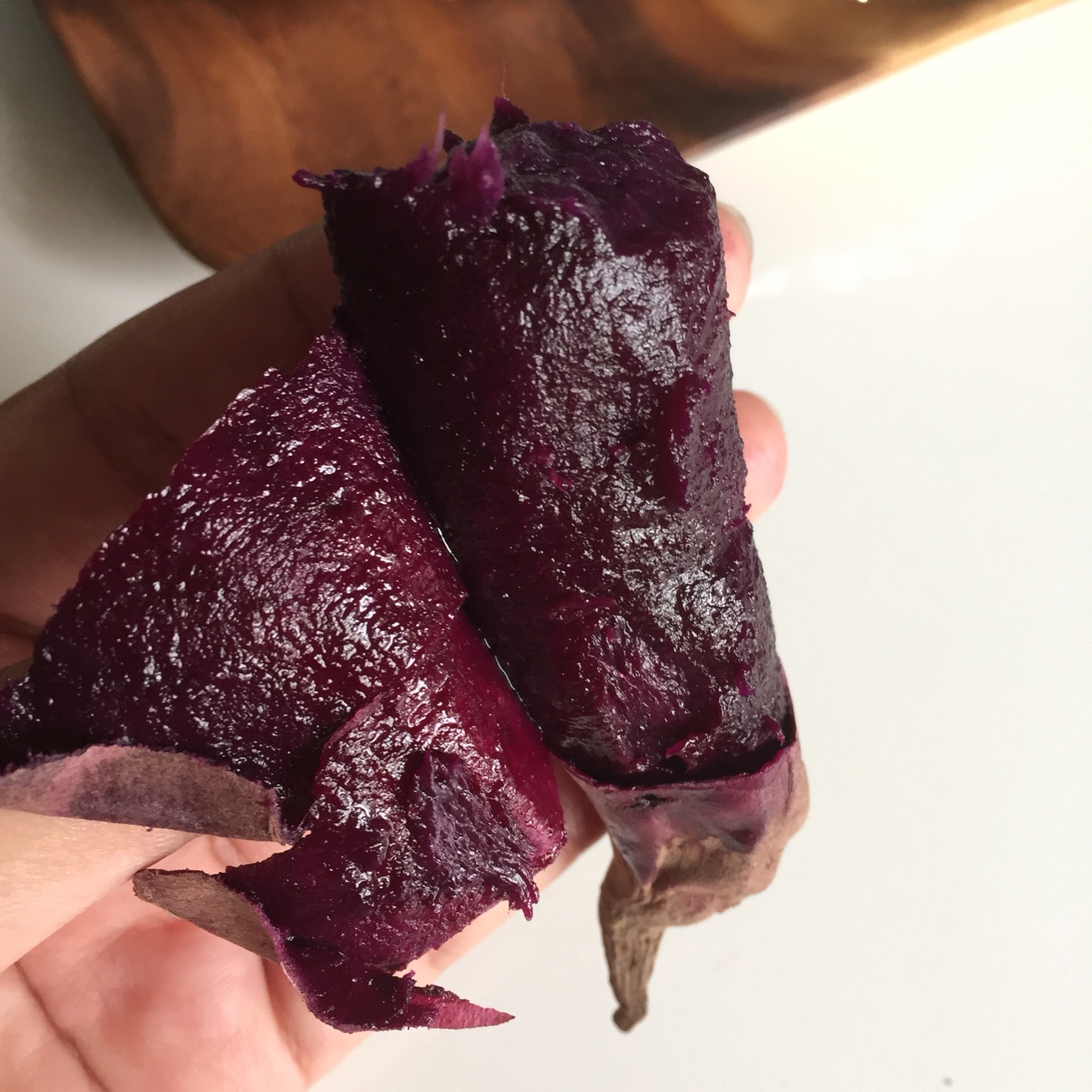 烤紫薯（用烤箱直接烤成紫薯泥哦！）的做法 步骤3