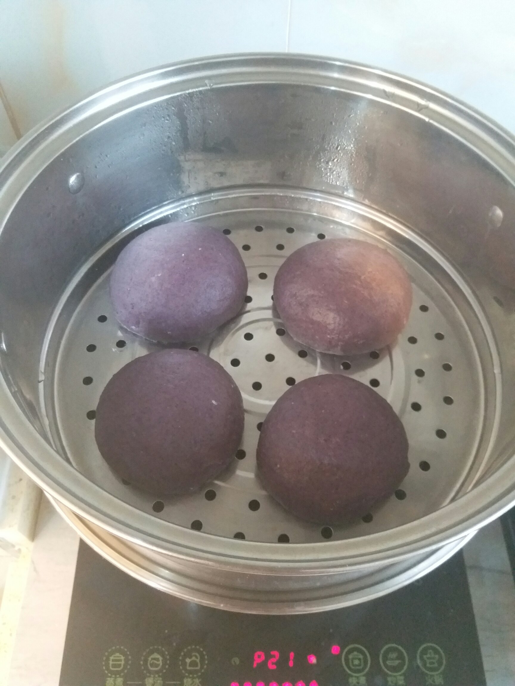 紫米饅頭的做法 步骤3