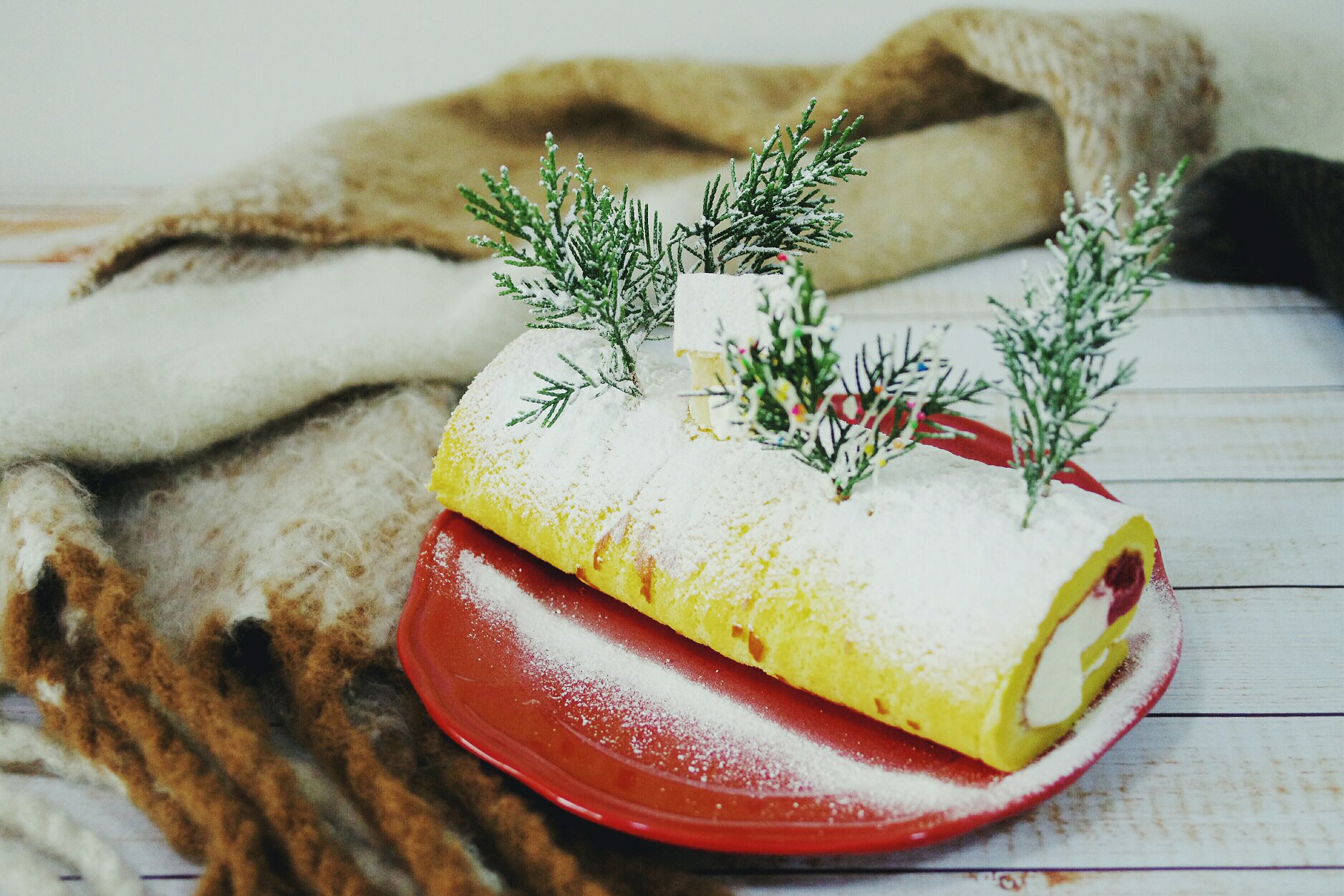 聖誕森林雪景蛋糕卷的做法 步骤18