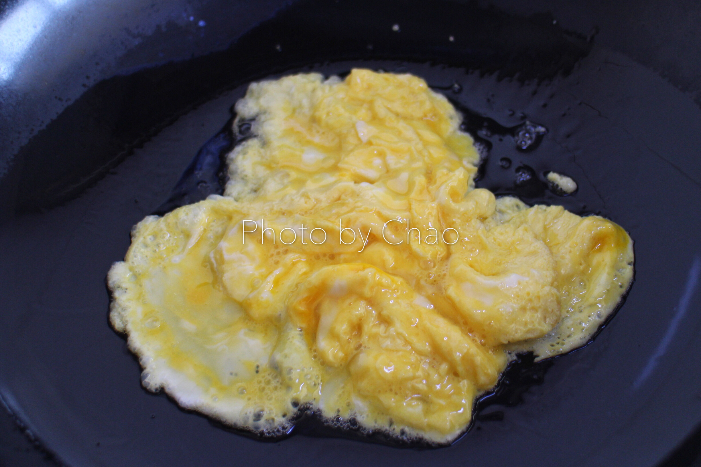火腿蛋炒飯（用新鮮米飯炒出顆粒分明蛋炒飯）的做法 步骤5