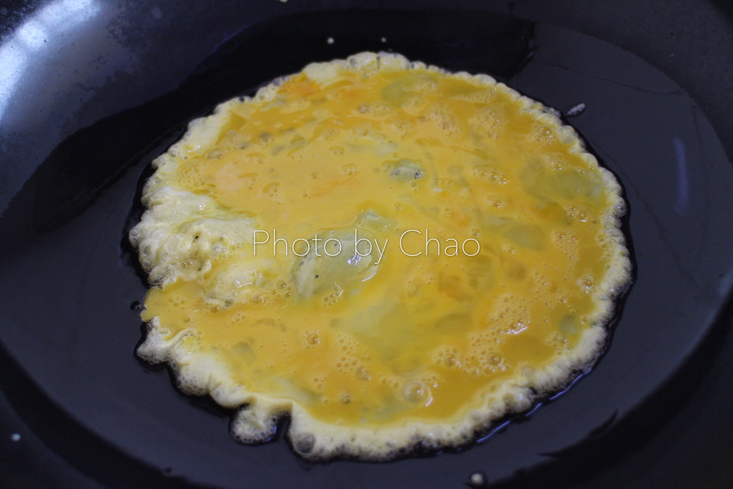 火腿蛋炒飯（用新鮮米飯炒出顆粒分明蛋炒飯）的做法 步骤4