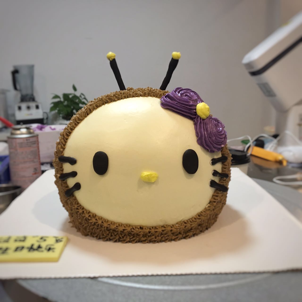 hello kitty 小蜜蜂立體造型蛋糕【簡易步驟圖】的做法 步骤13