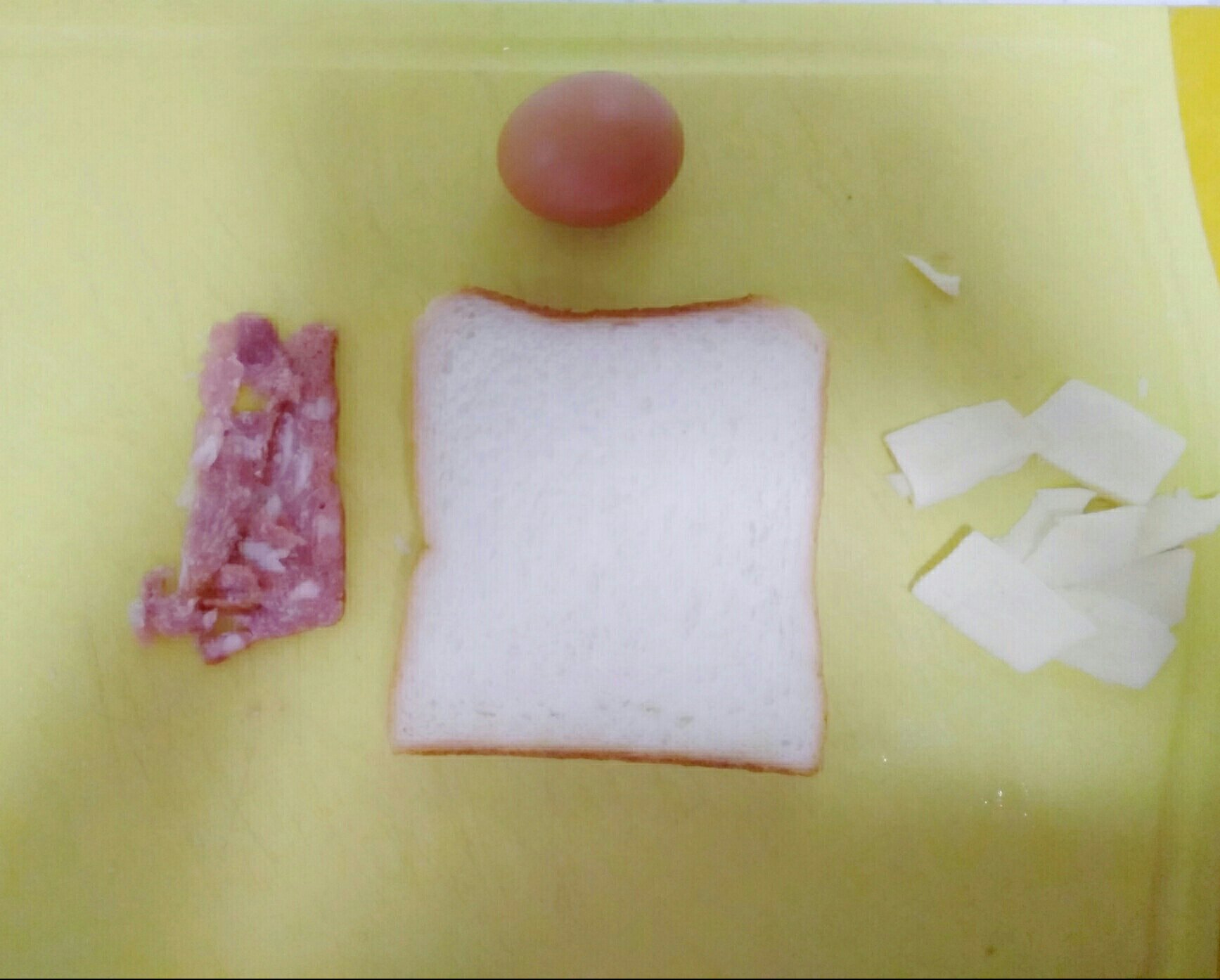 芝士培根雞蛋面包的做法 步骤1