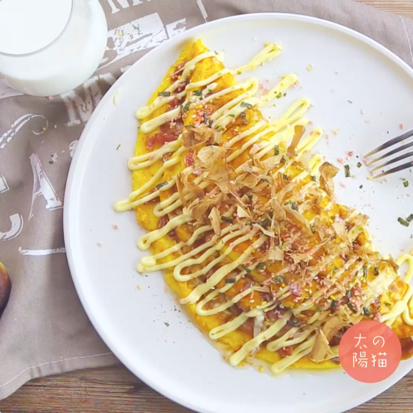 蛋包培根卷心菜∣太陽貓早餐的做法 步骤5