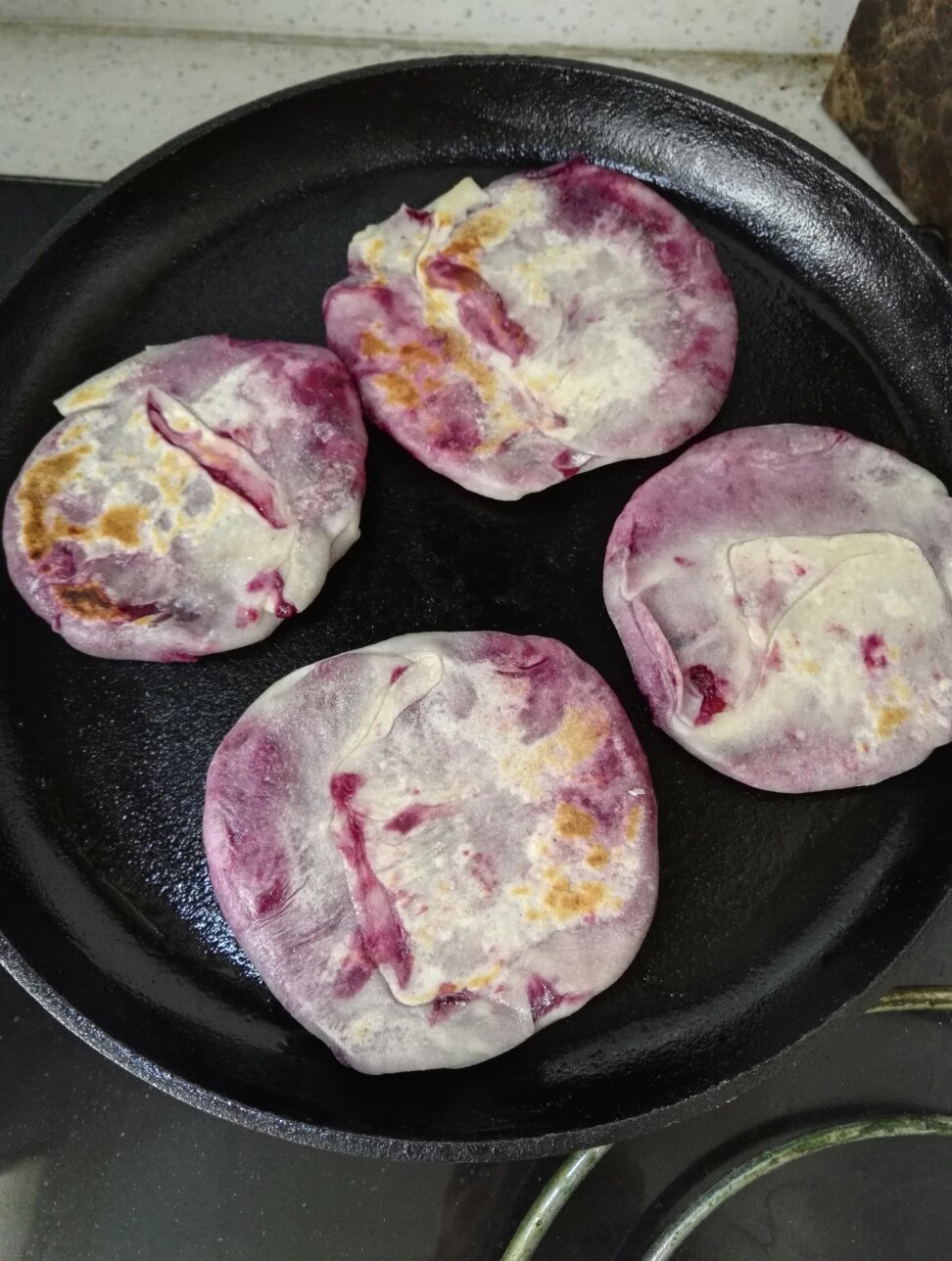 紅糖紫薯餅的做法 步骤8