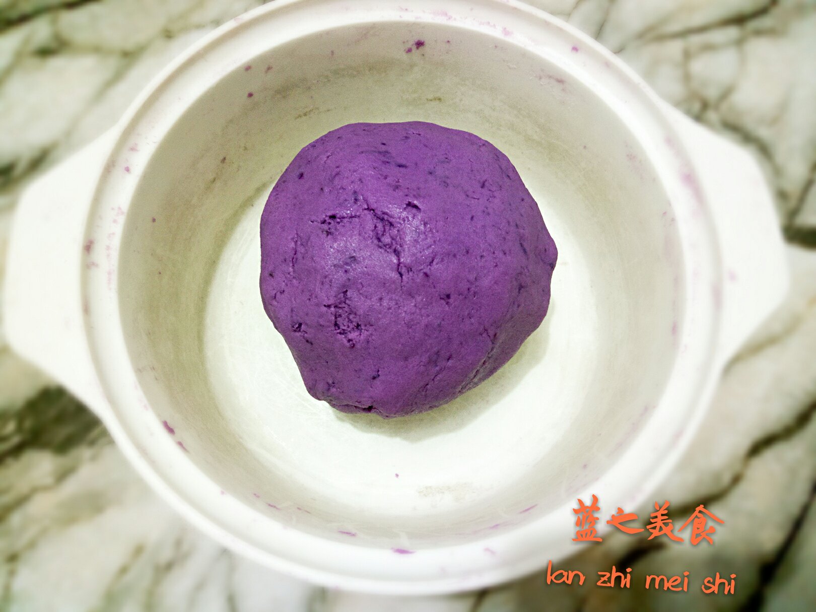 椰蓉紫薯乳酪球的做法 步骤2
