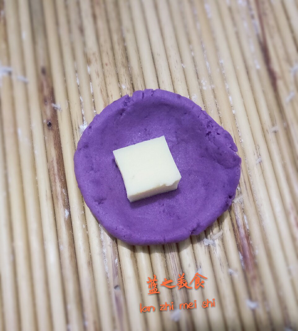 椰蓉紫薯乳酪球的做法 步骤3