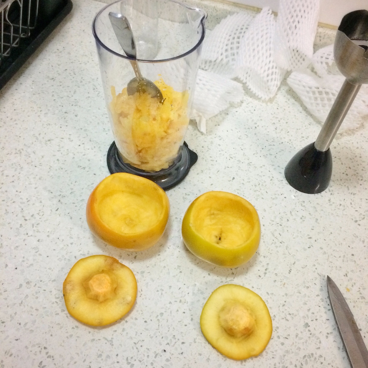 分子料理脆柿子布丁的做法 步骤2