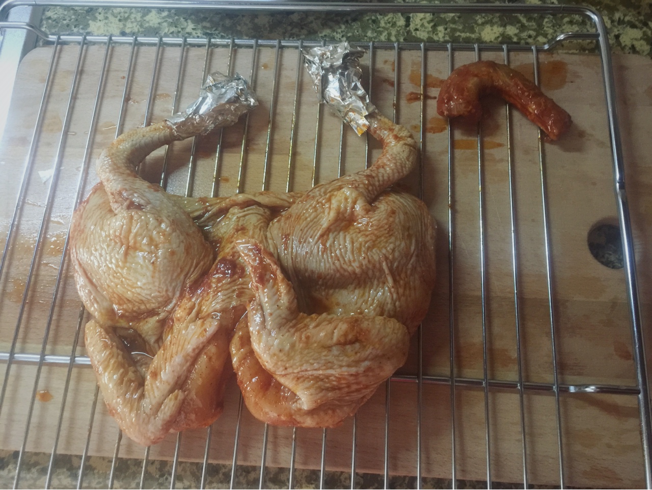 奧爾良烤全雞(高顏值版一烤出兩菜)的做法 步骤5
