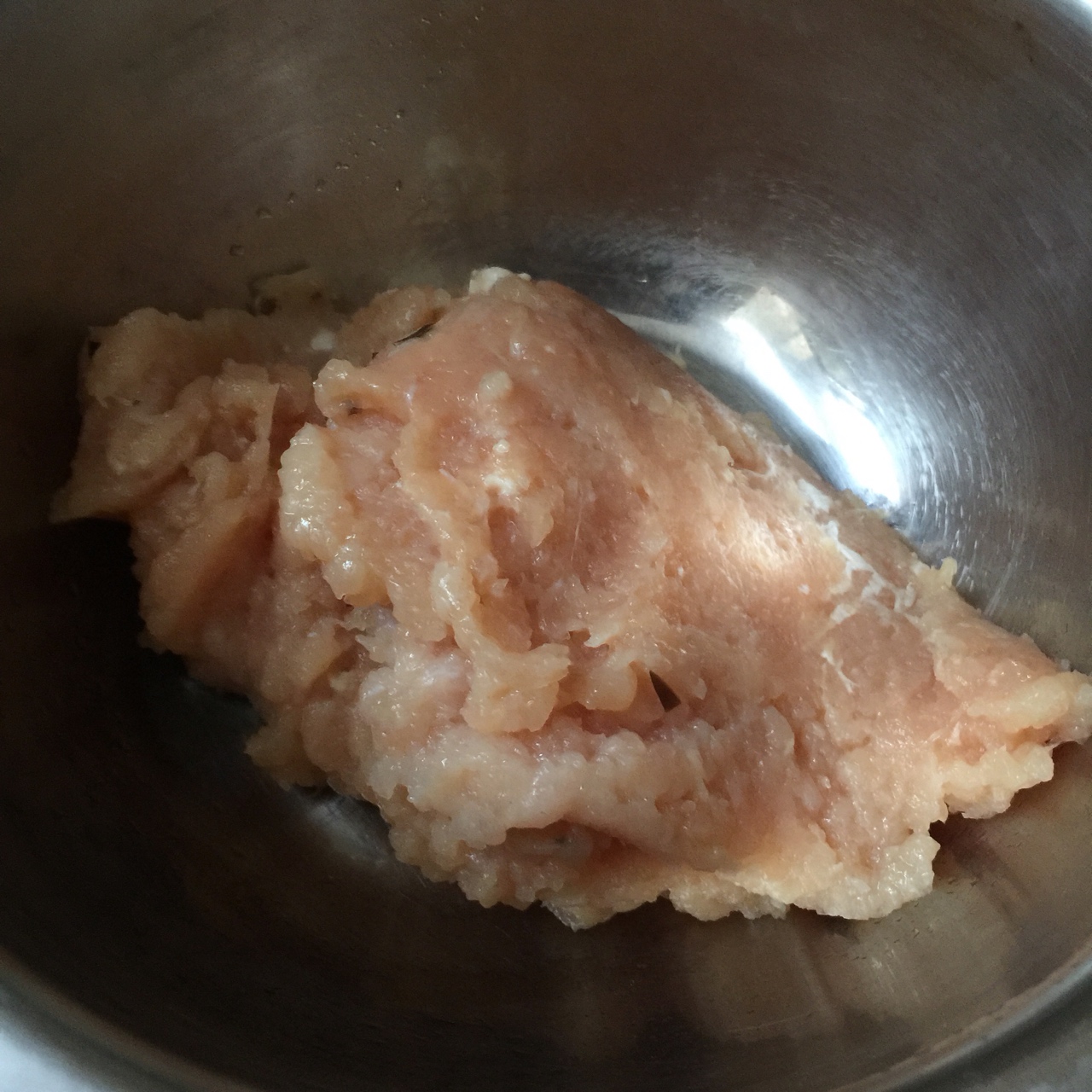 烤箱版-低油鹽雞肉藕圓子的做法 步骤3