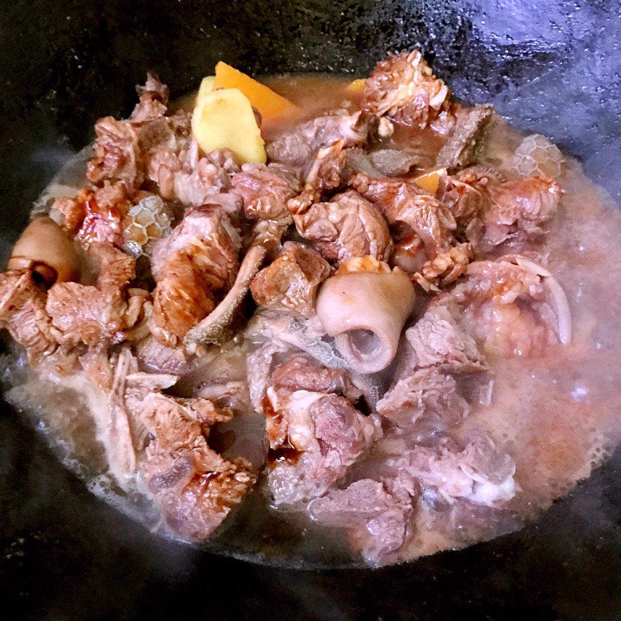 白蘿卜黃燜羊肉煲的做法 步骤5