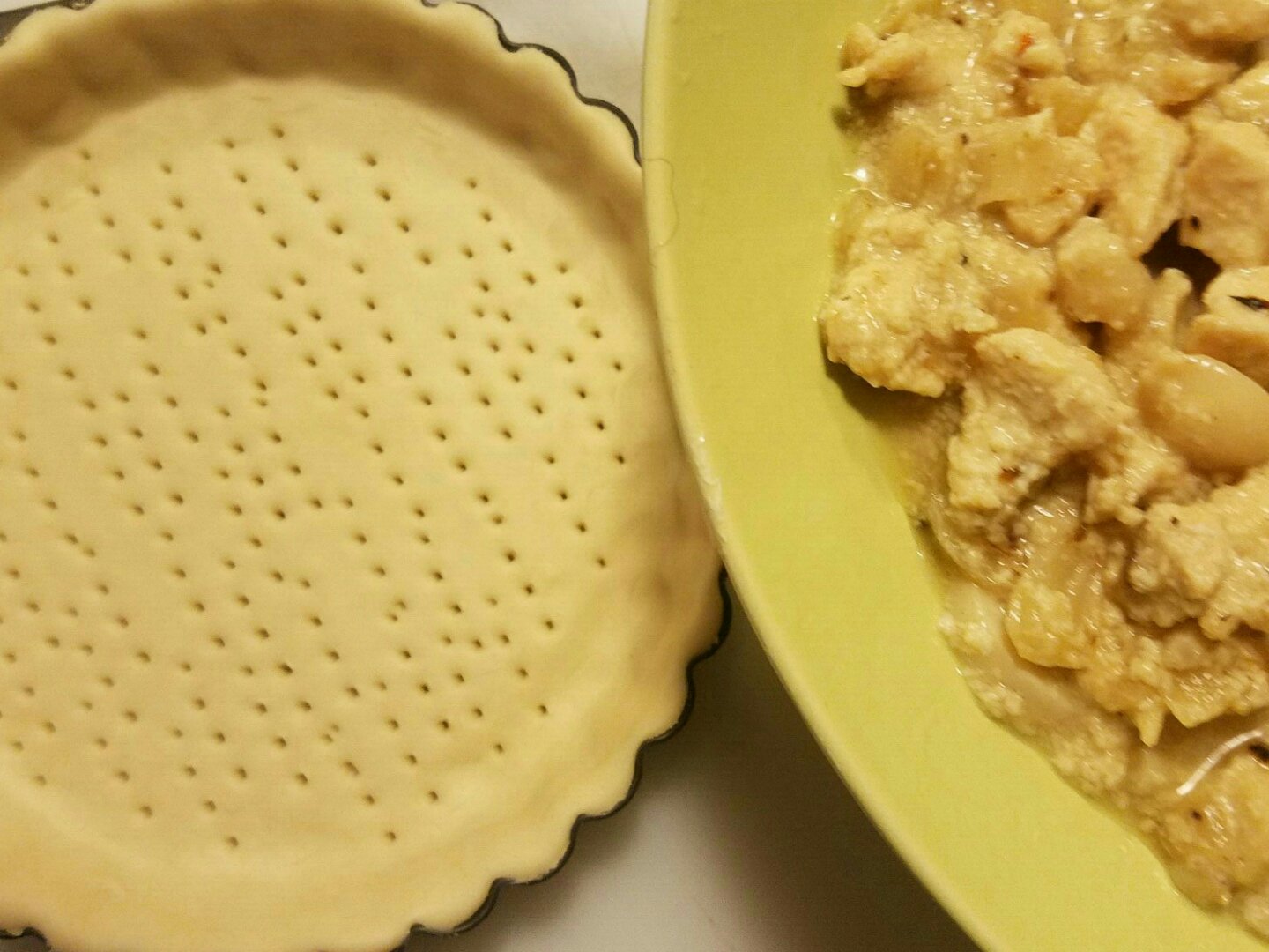 低卡椰香蘑菇豆腐雞胸肉派 | 改良版英式chicken＆mushroom pie的做法 步骤8
