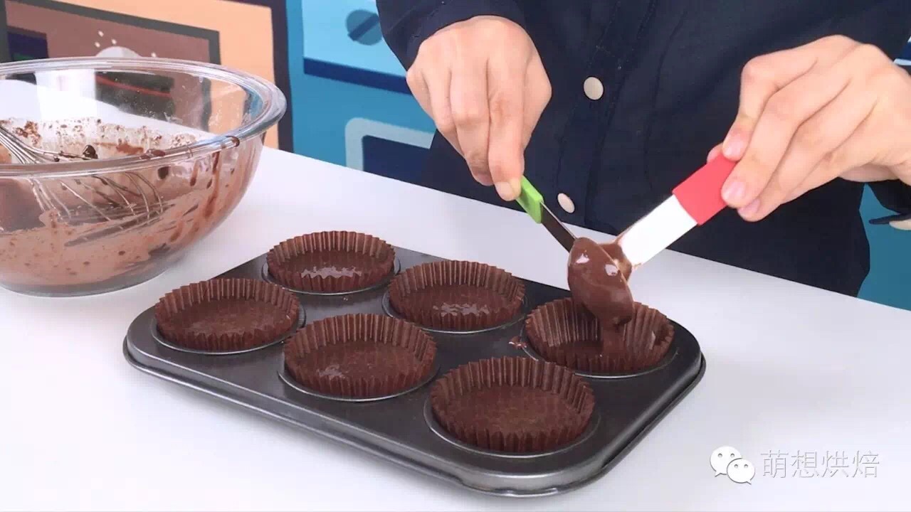 超級搞笑的火雞cupcake，巧克力紙杯蛋糕的做法 步骤12