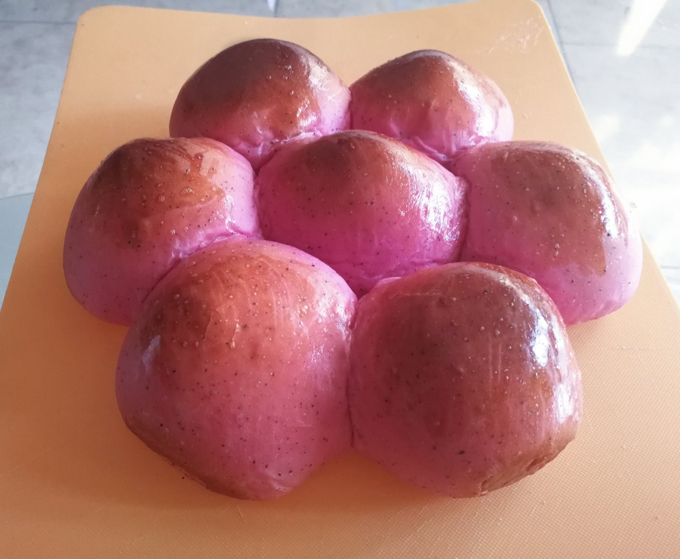 紅心火龍果紫薯小面包的做法 步骤8