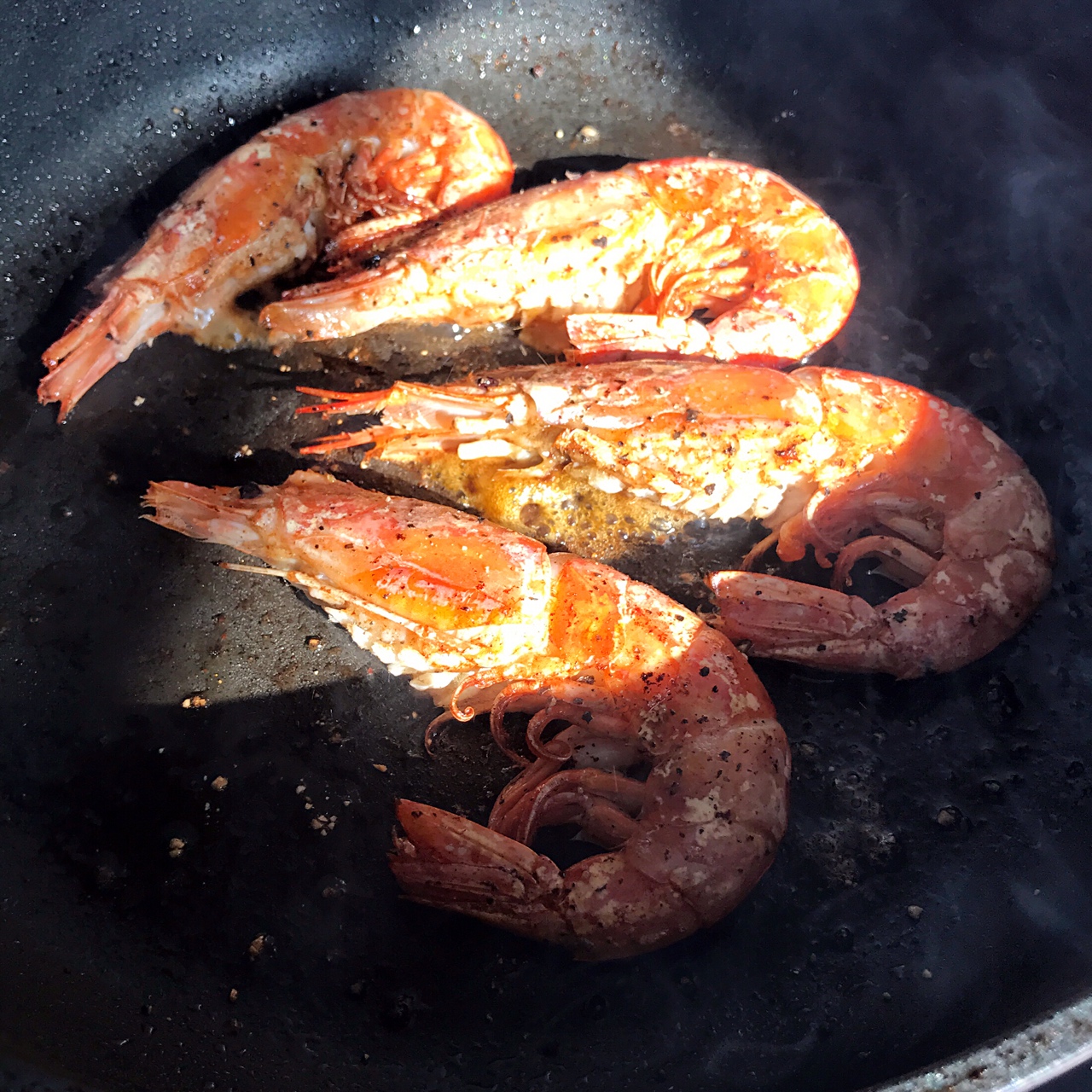 Meggle黃油香煎南美紅蝦的做法 步骤4