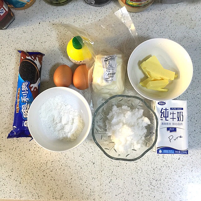 奧利奧芝士乳酪蛋糕的做法 步骤1