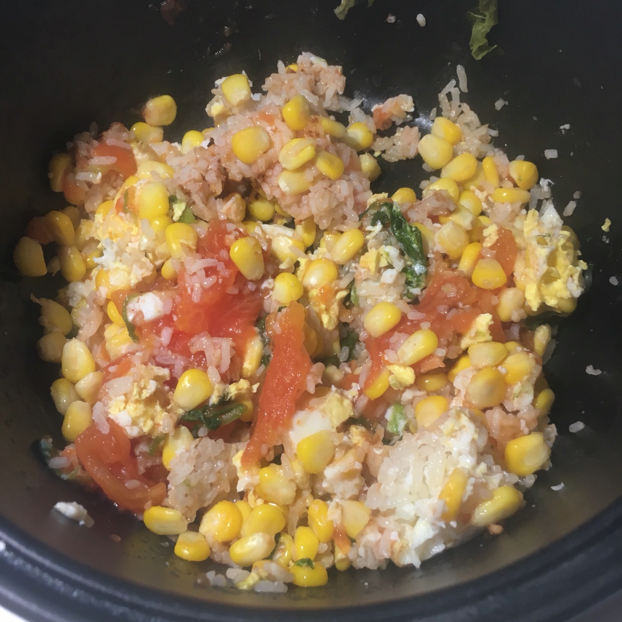 宿舍電飯煲 番茄玉米蛋飯 低卡好吃的做法 步骤4