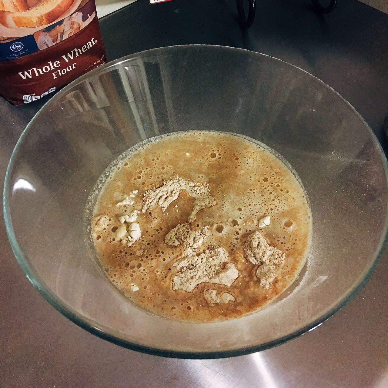 過夜發酵全麥歐包（鑄鐵鍋版本）的做法 步骤2