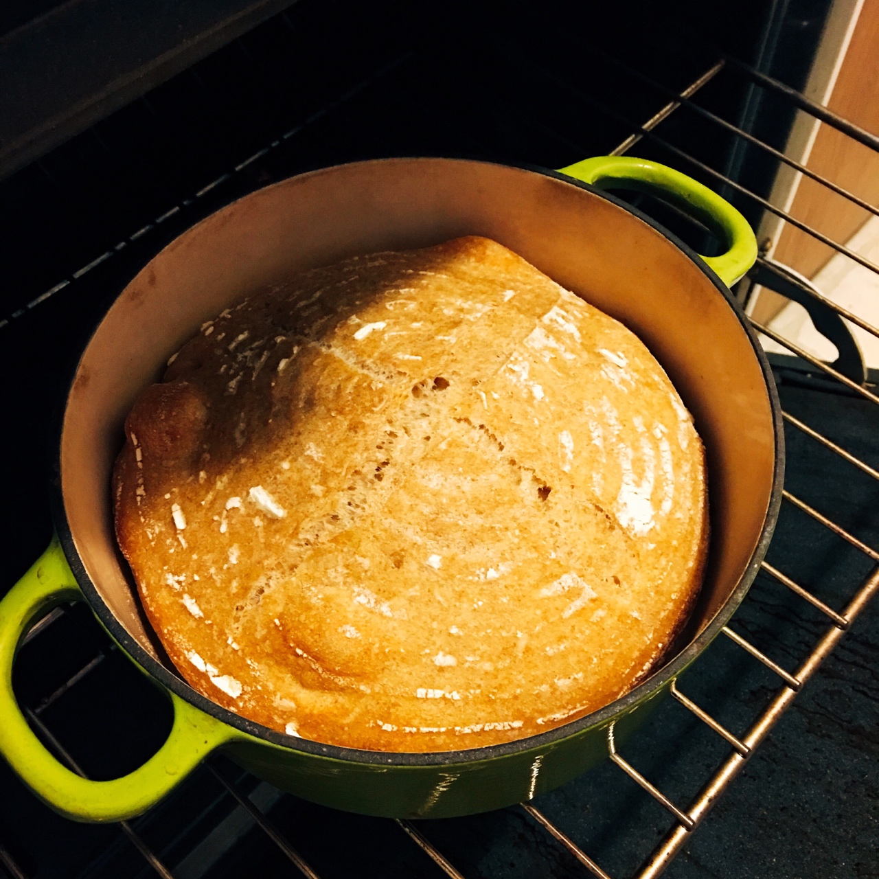 過夜發酵全麥歐包（鑄鐵鍋版本）的做法 步骤14