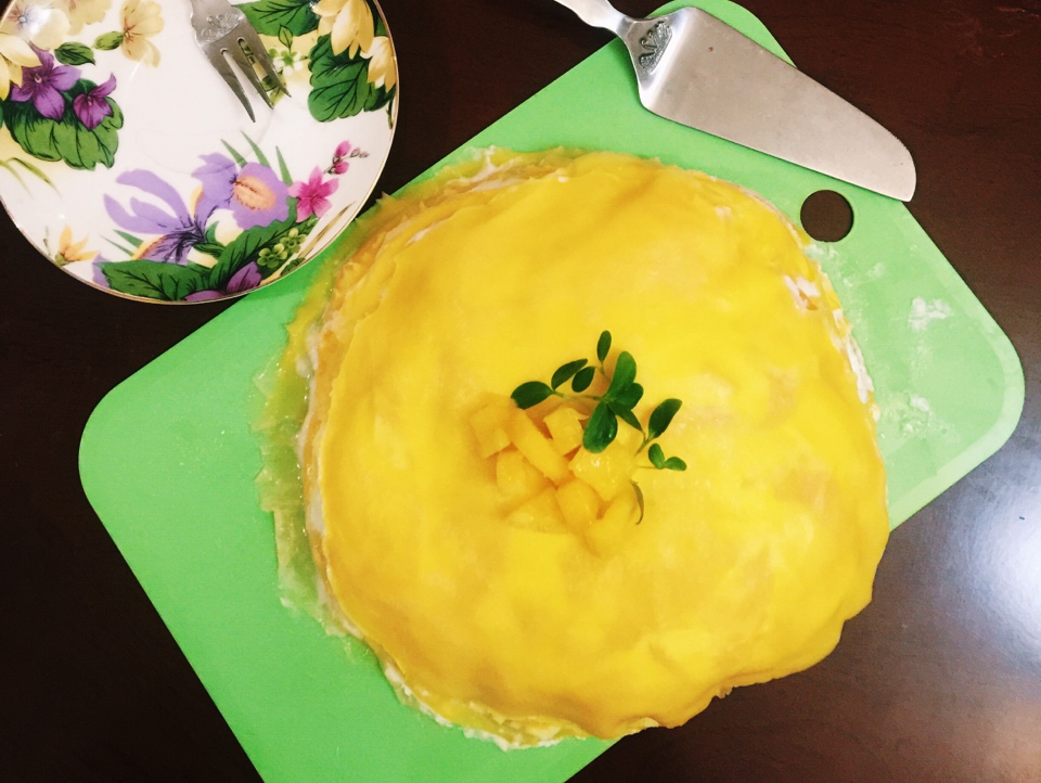 芒果千層蛋糕的做法 步骤8