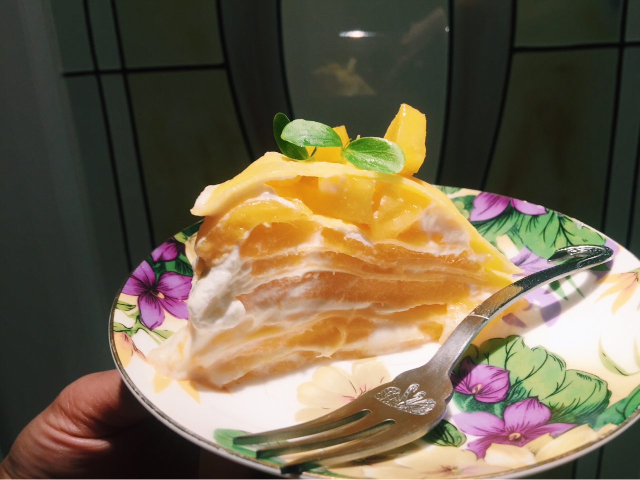 芒果千層蛋糕的做法 步骤9