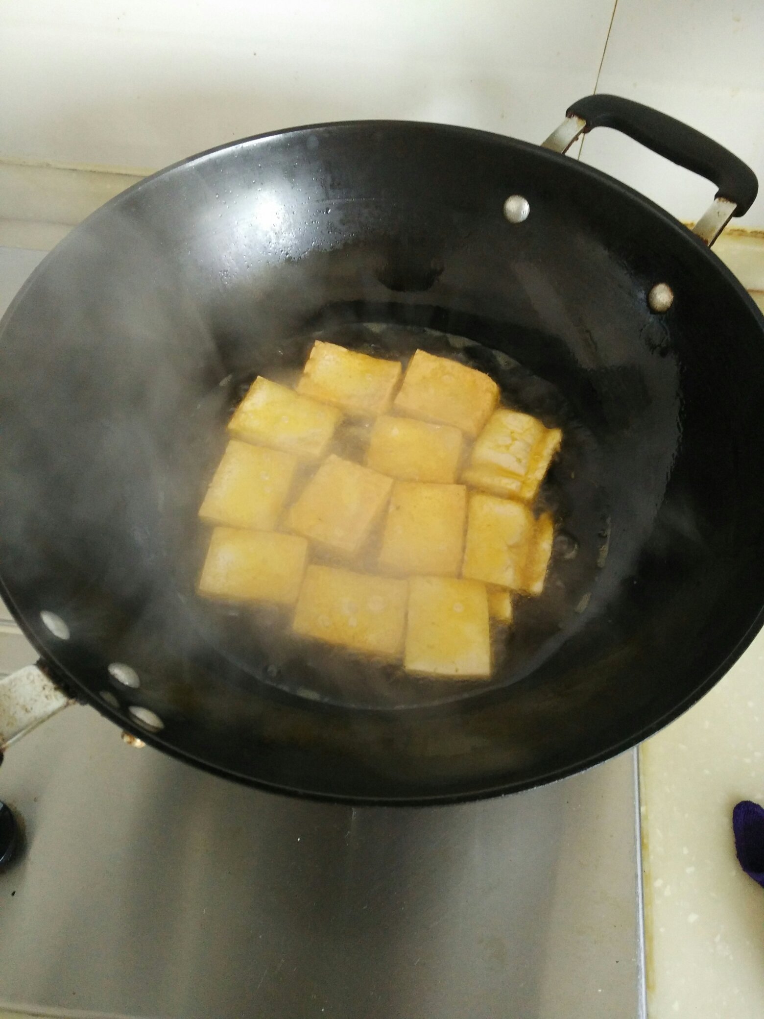 香煎老豆腐的做法 步骤3