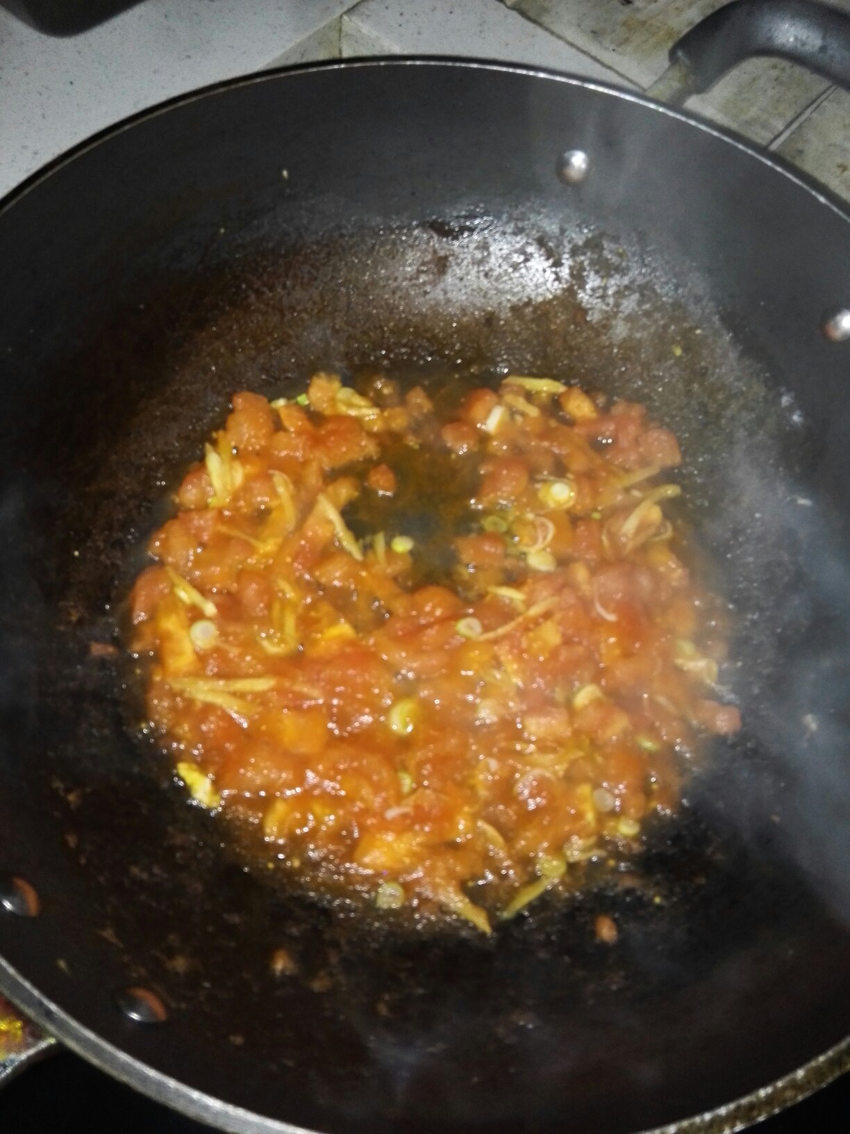 壹周餐@早餐︰番茄雞蛋蔬菜面的做法 步骤5