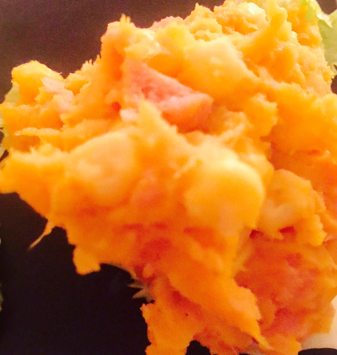 香橙蒸蛋配紅薯沙拉的做法 步骤5