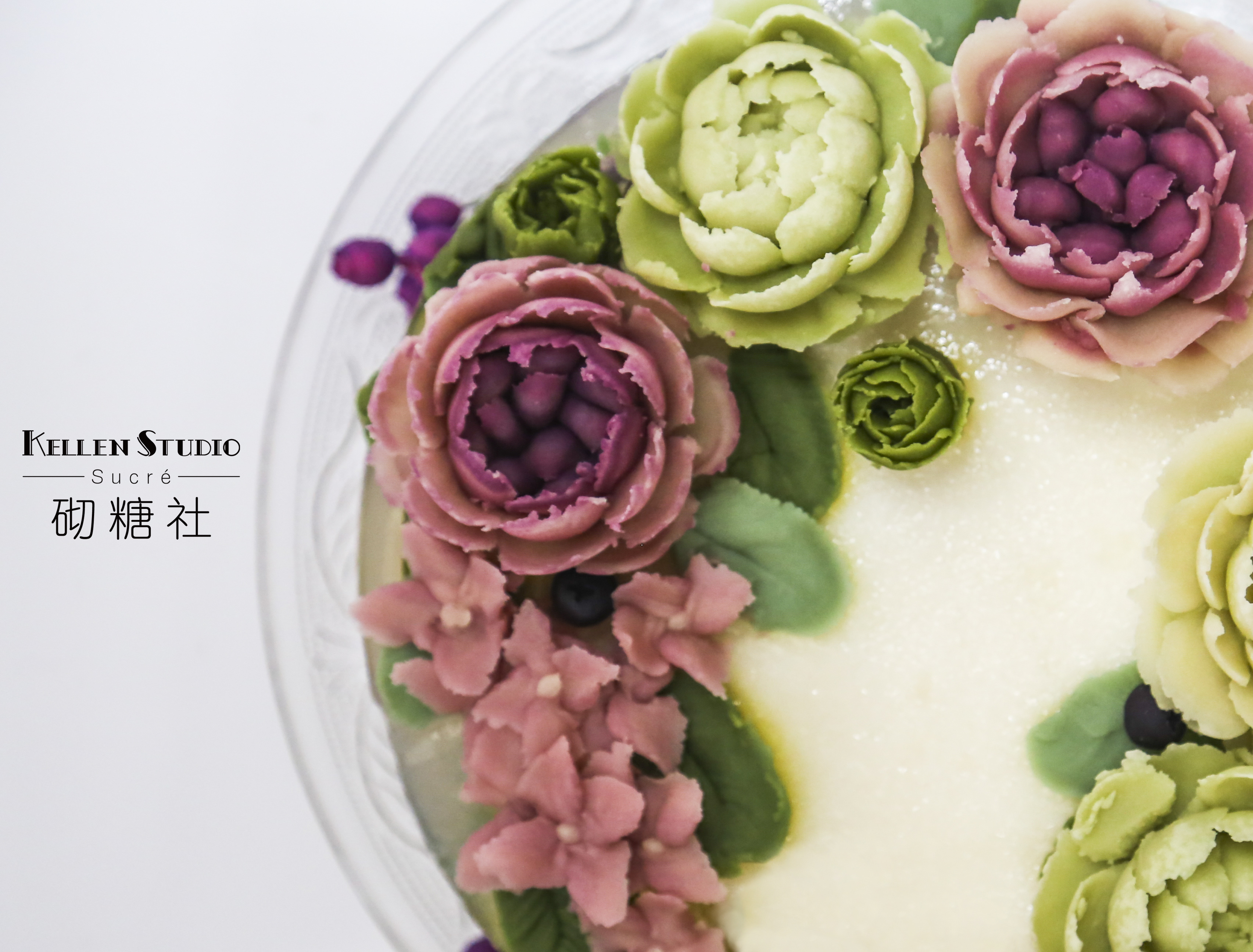 水晶冰糕韓式豆沙裱花的做法 步骤1
