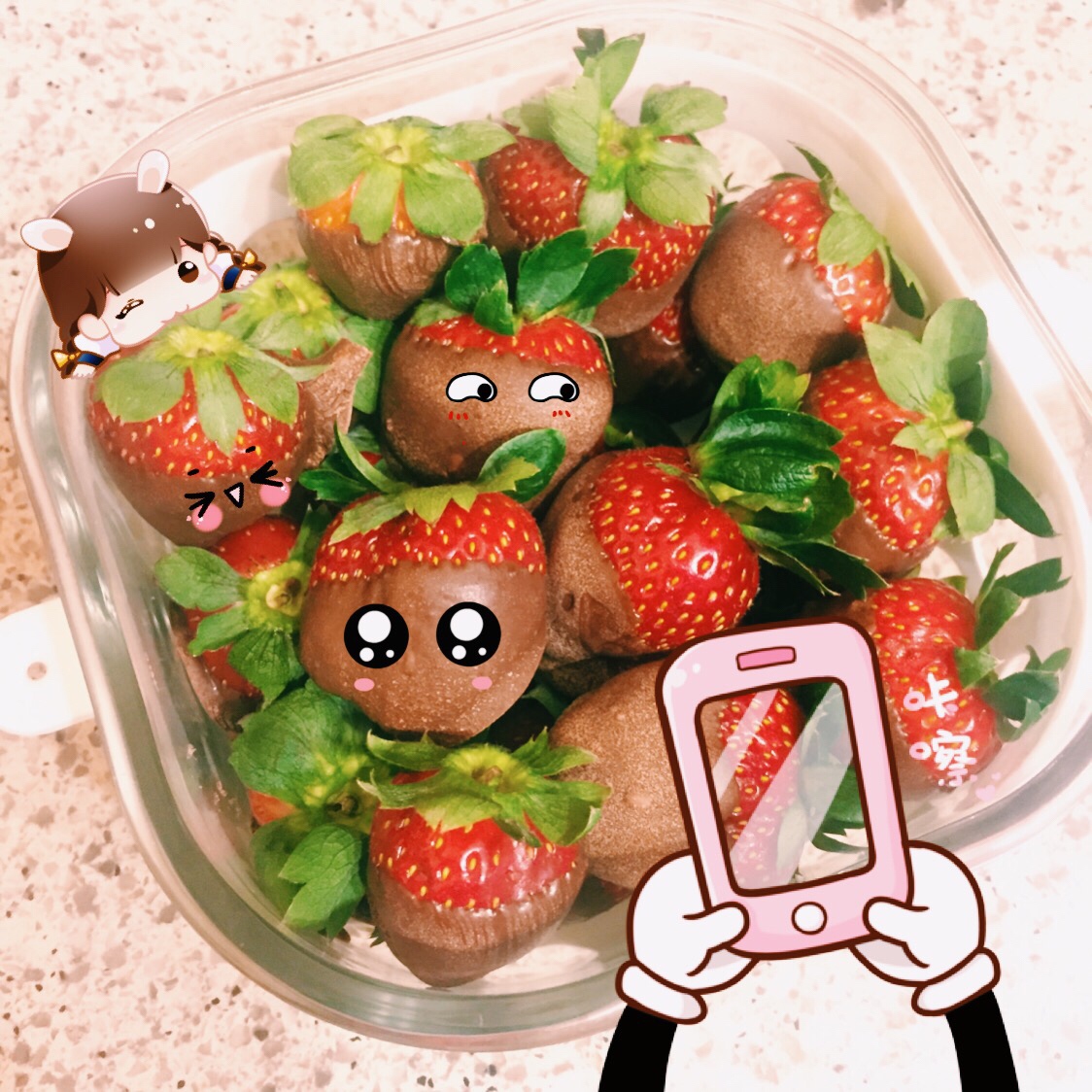 零智商的草莓巧克力的做法 步骤1