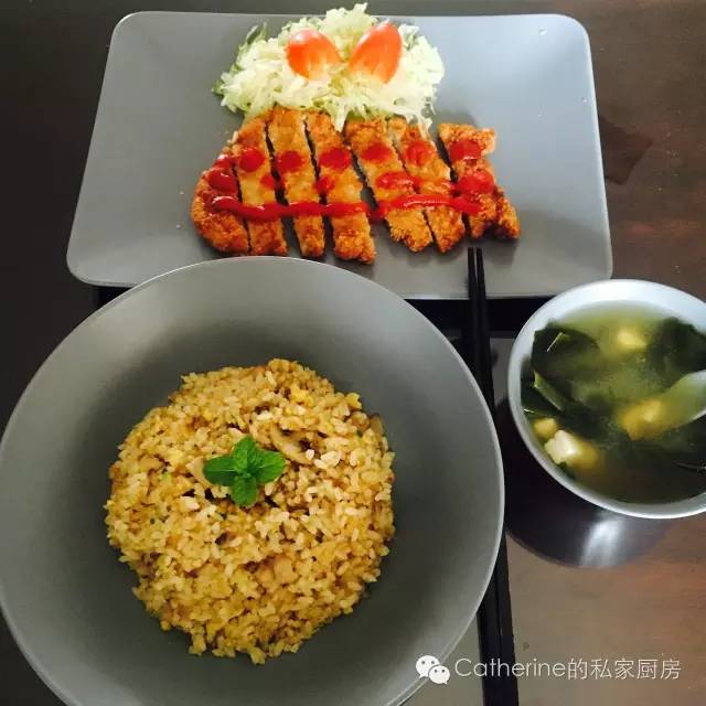 咖喱炒飯配日式炸豬排及味噌湯的做法 步骤27