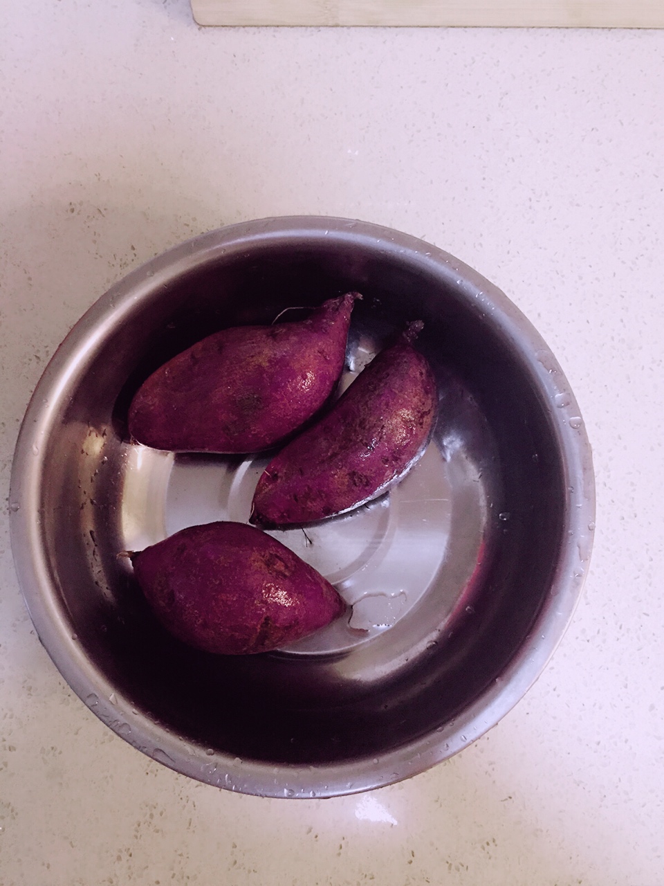 紫薯白玉團子的做法 步骤1