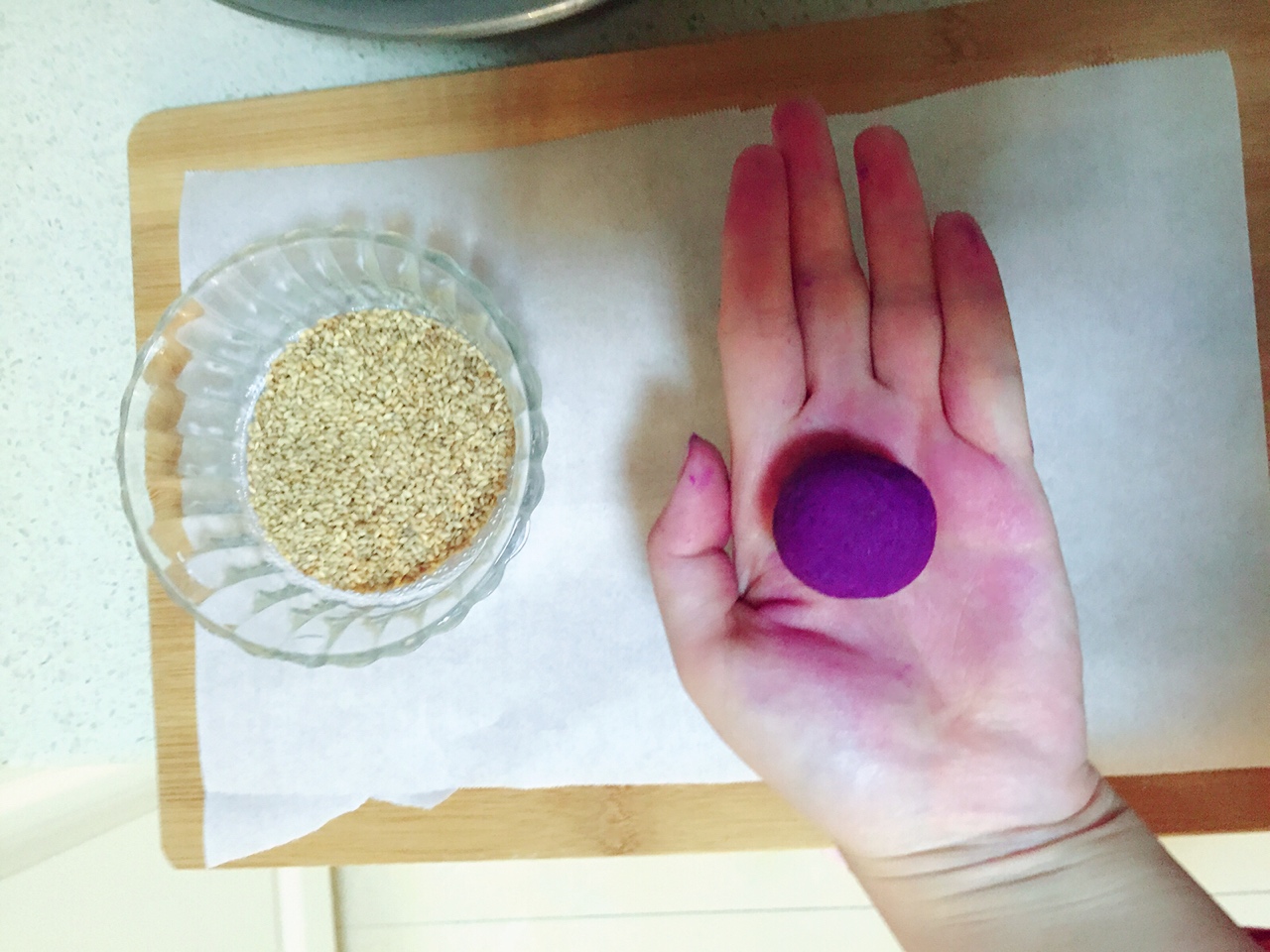 紫薯白玉團子的做法 步骤6