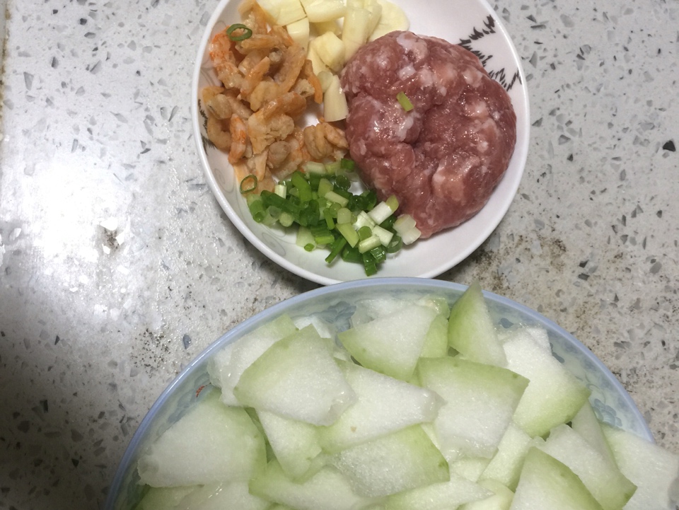 蝦米肉碎炒冬瓜的做法 步骤1