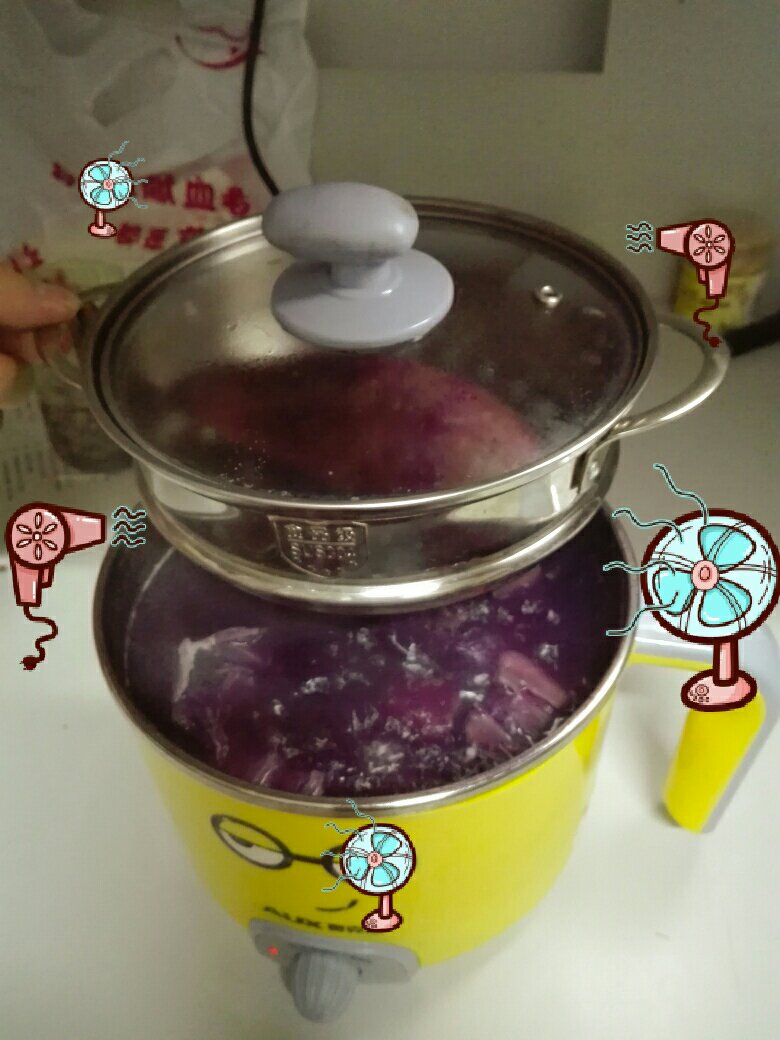 宿舍版紫薯糖水的做法 步骤3
