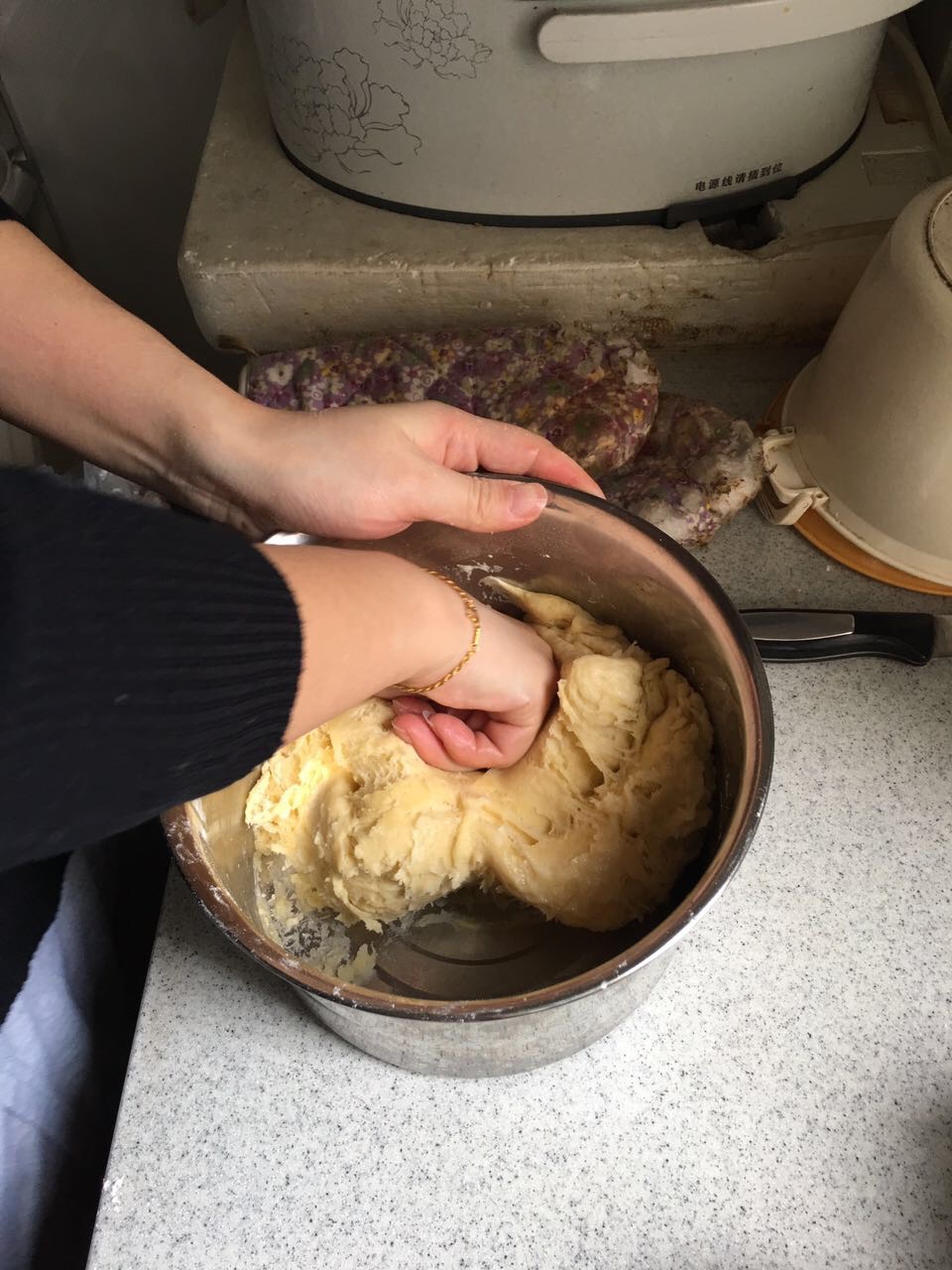 手工蛋黃酥的做法 步骤3