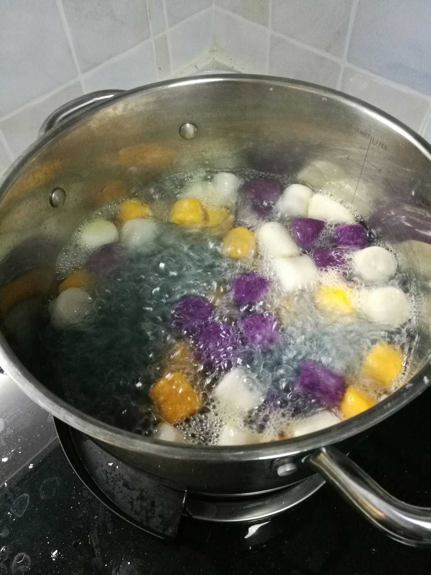 紅豆芋圓+地瓜圓+紫薯圓的做法 步骤3