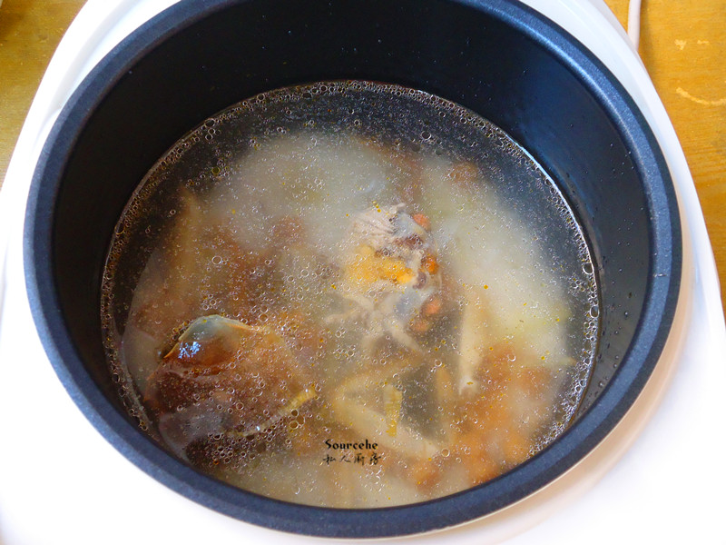 鮮甜蟹粥的做法 步骤5