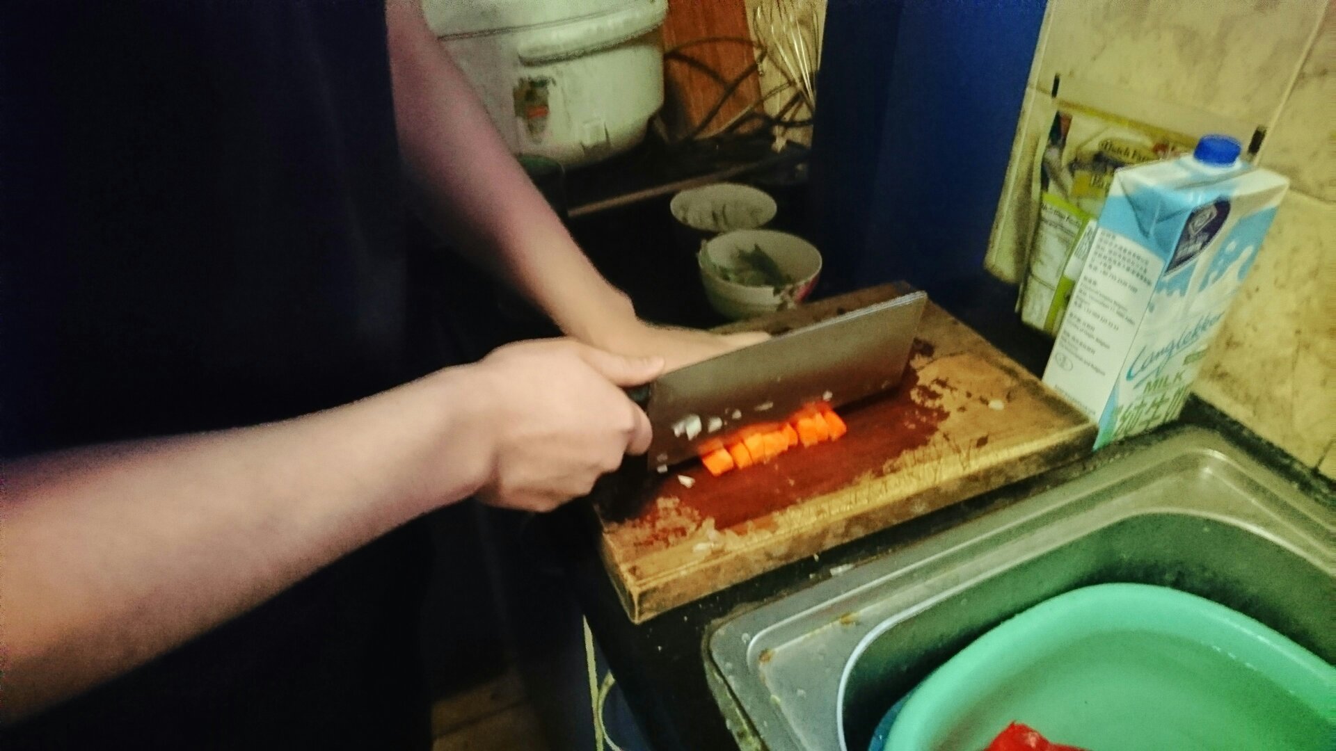 米糠秋刀魚燴飯的做法 步骤2