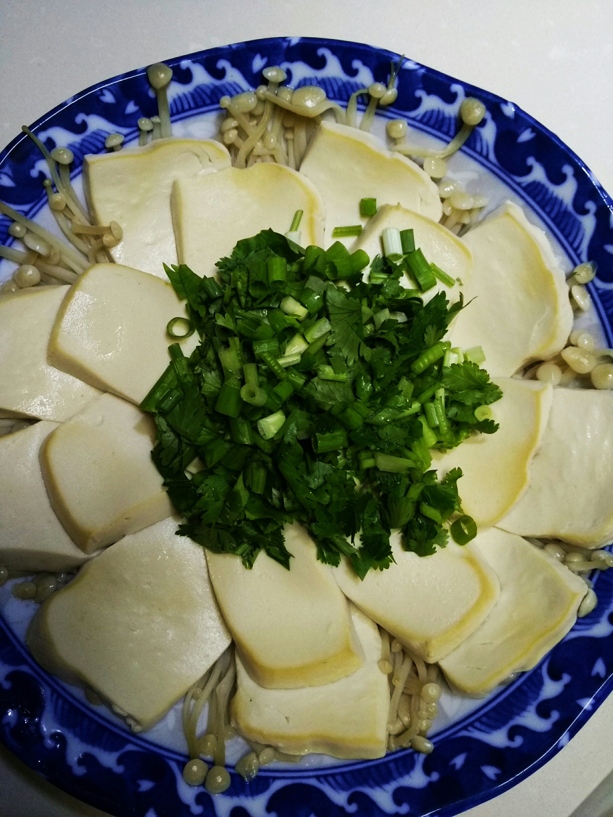 金針菇蒸豆腐的做法 步骤6