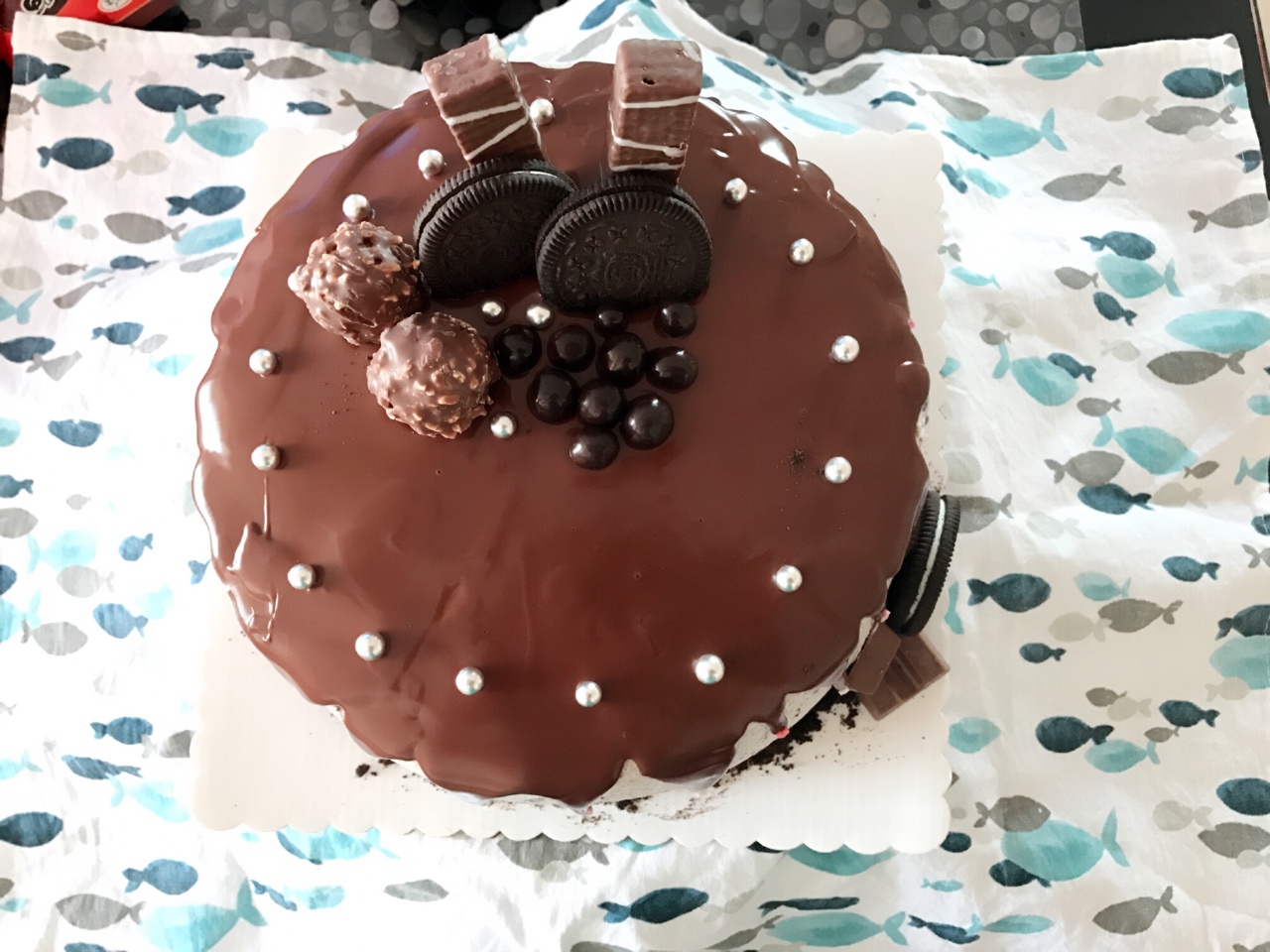 奧利奧巧克力淋面蛋糕的做法 步骤5